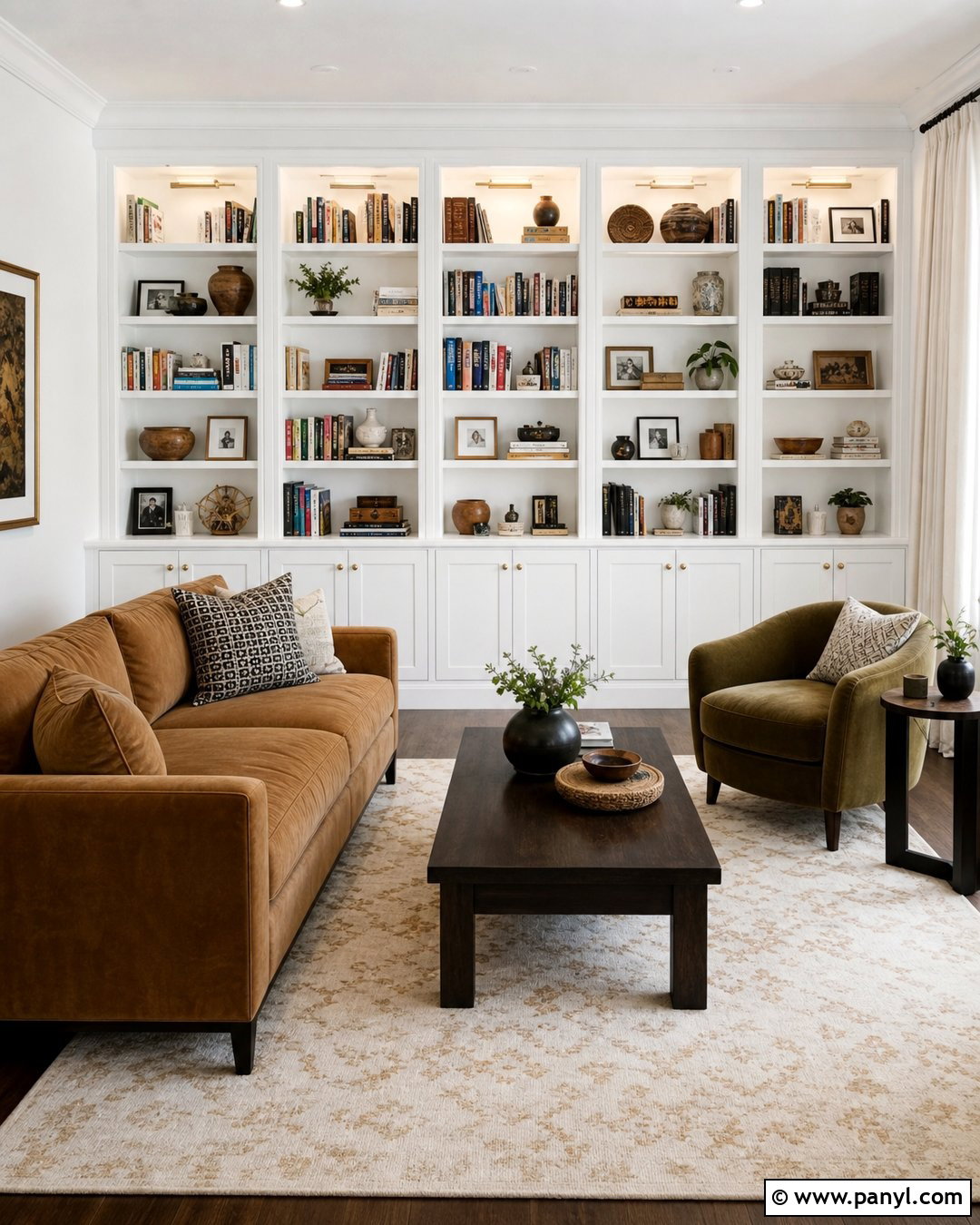 White Walls With Built-In Shelves - 50 white walls