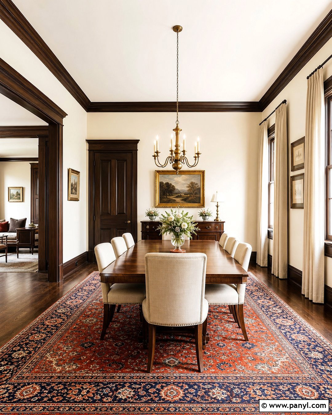 White Walls With Chocolate Brown Trim - 30 white walls darker trim ideas