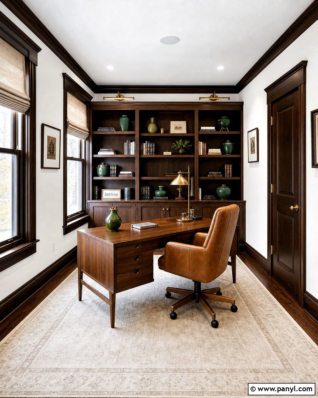 White Walls With Chocolate Brown Trim - 20 white walls contrasting trim ideas