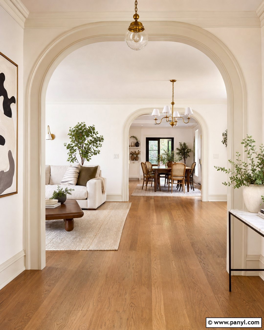 White Walls With Cream Arched Doorways - 30 white walls with cream trim ideas
