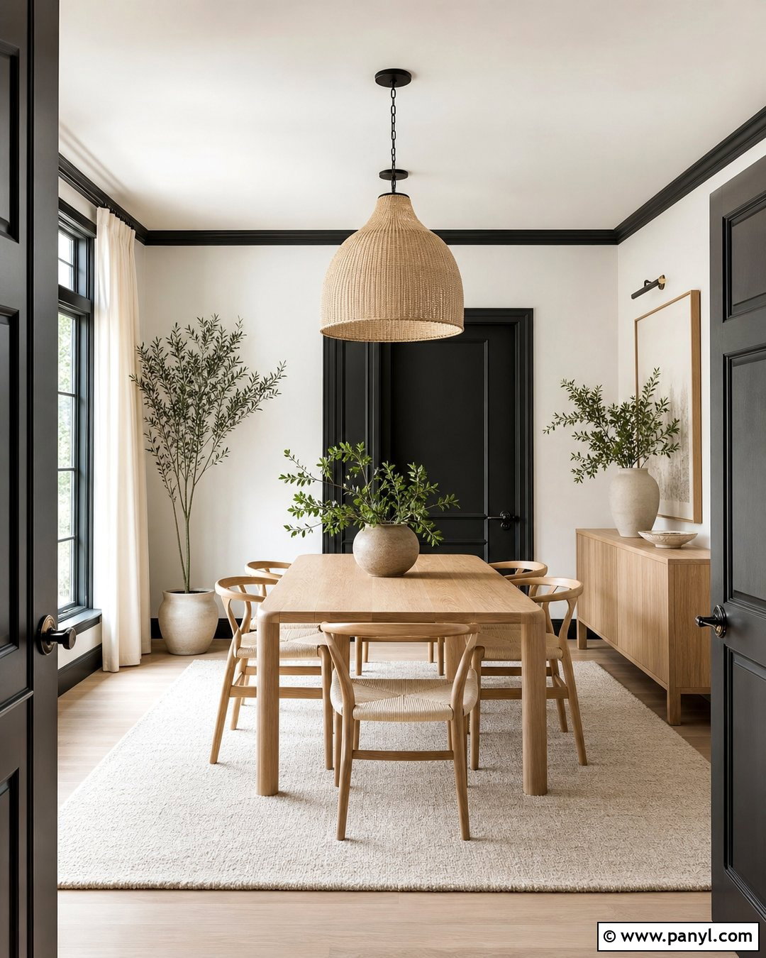 White Walls With Dark Trim And Light Wood - 30 white walls darker trim ideas