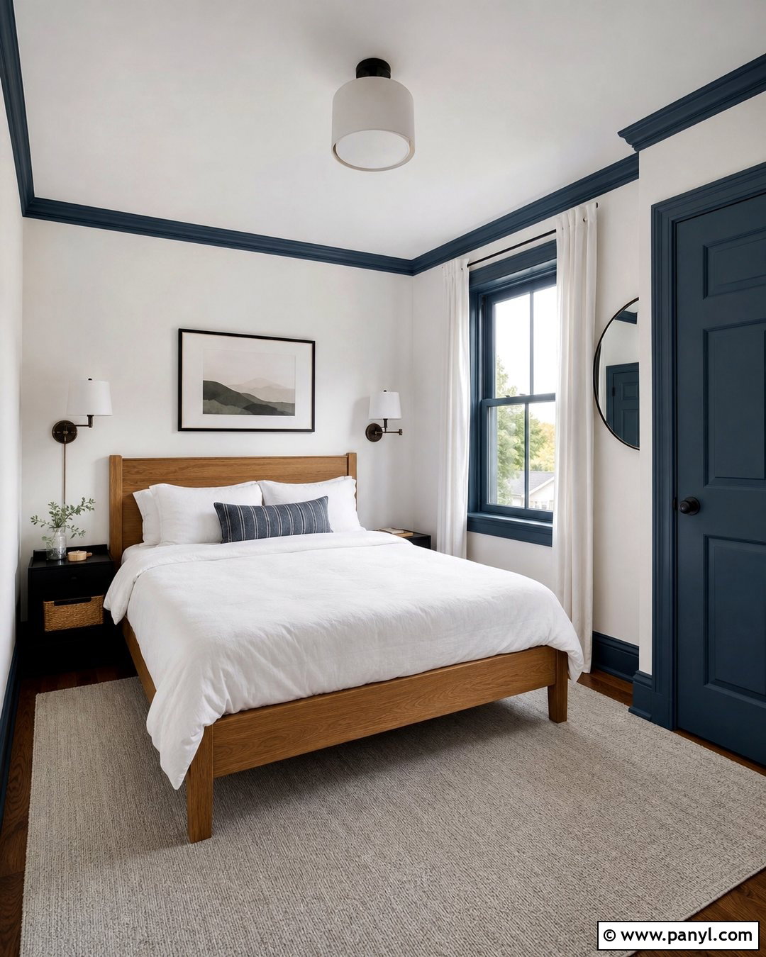 White Walls With Dark Trim In A Small Room - 30 white walls darker trim ideas