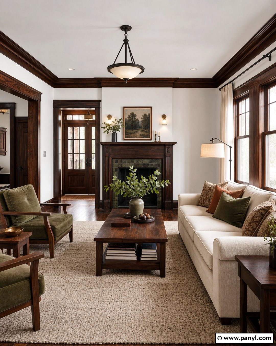 White Walls With Dark Wood Trim - 30 white walls darker trim ideas