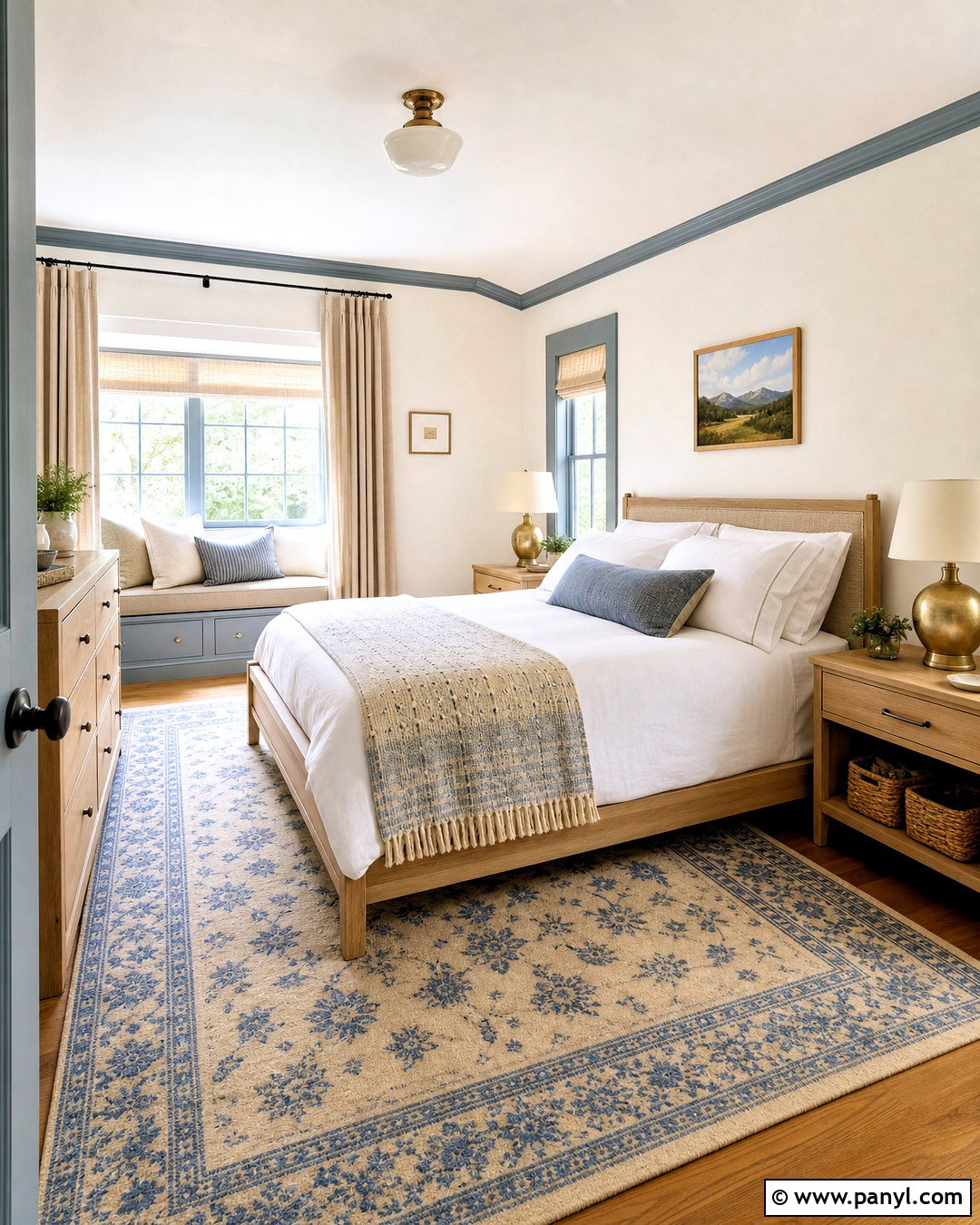 White Walls With Dusty Blue Trim - 20 white wall and trim color combinations