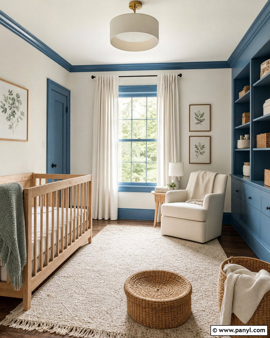 White Walls With Dusty Blue Trim Nursery - 30 White Walls Blue Trim Ideas