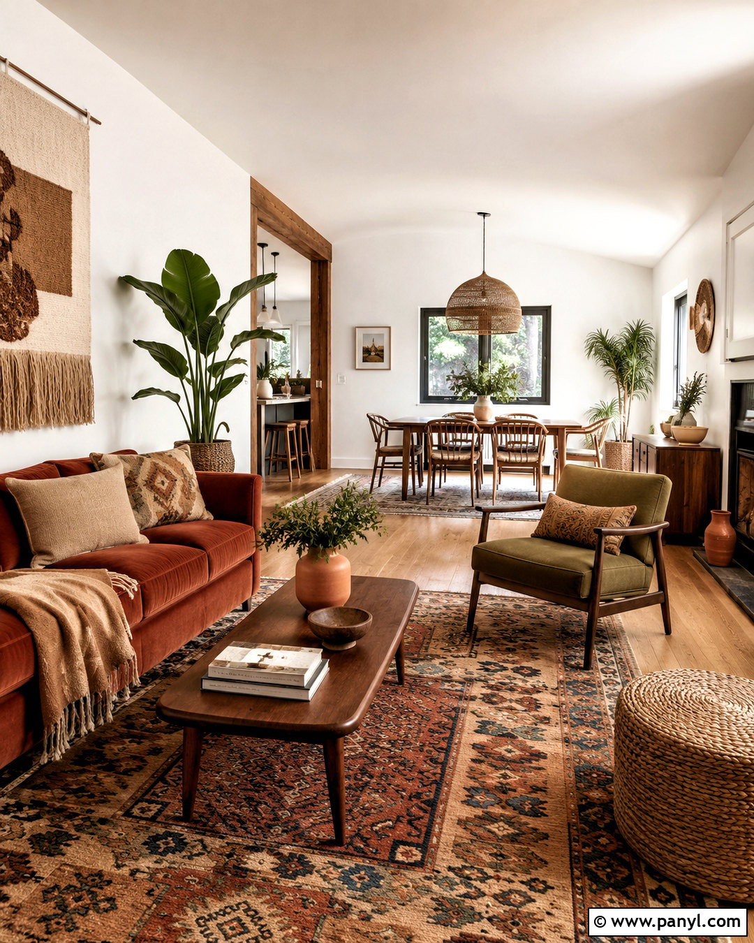 White Walls With Earth Tone Decor - 20 White Walls Throughout House Ideas