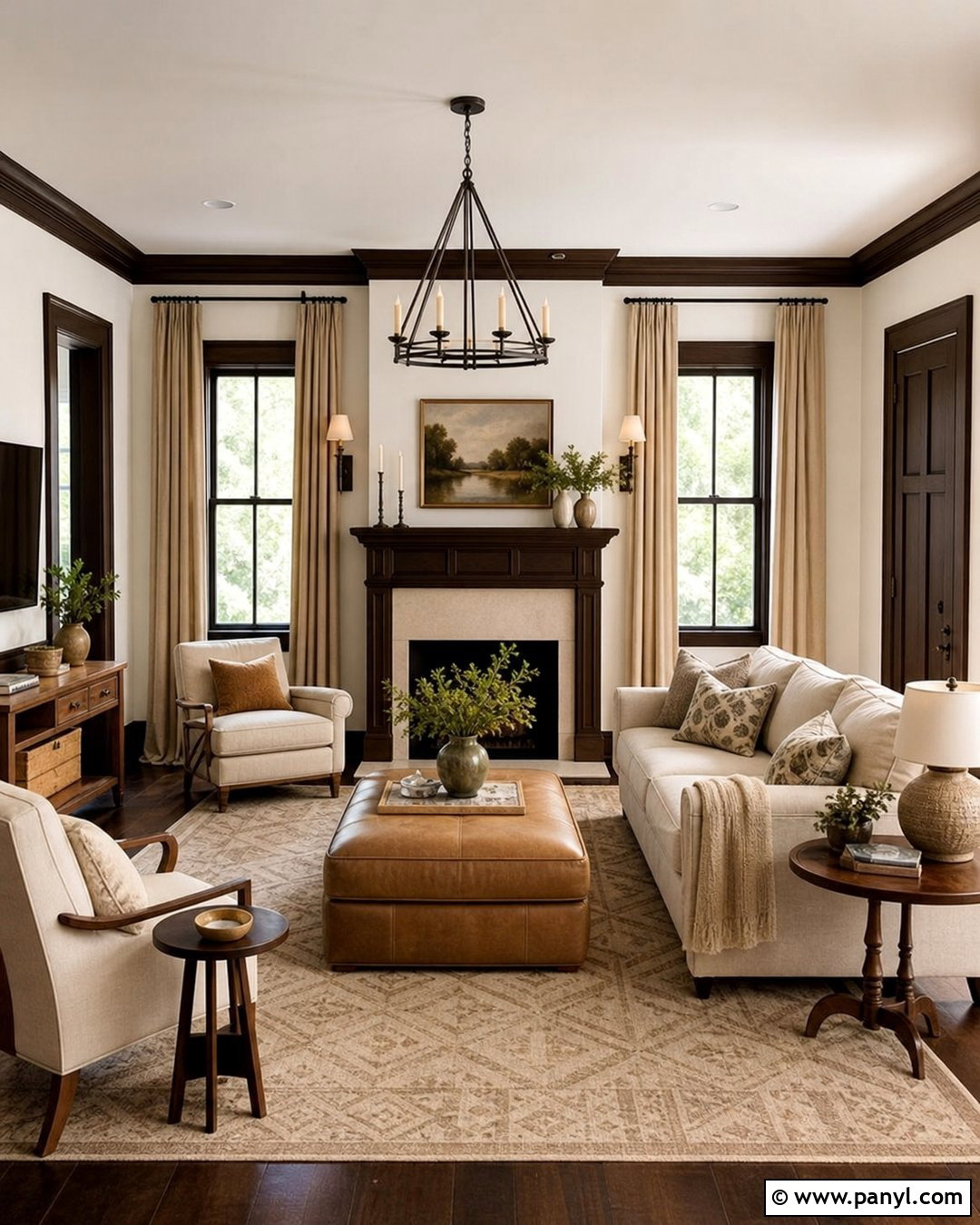 White Walls With Espresso Trim - 30 white walls darker trim ideas