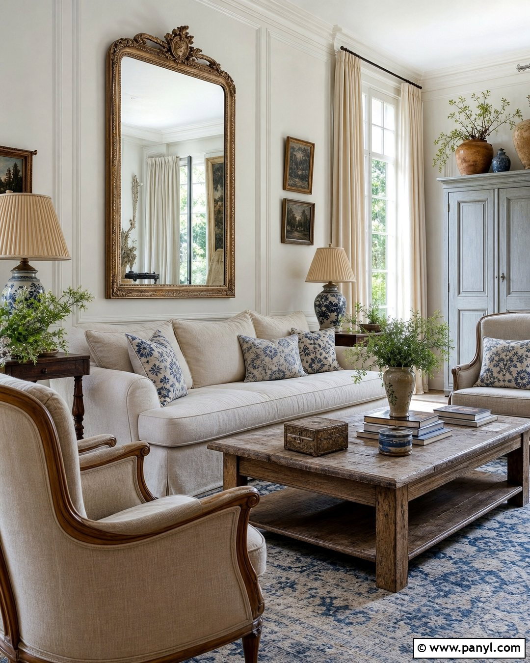 White Walls With French Country Decor - 50 white walls
