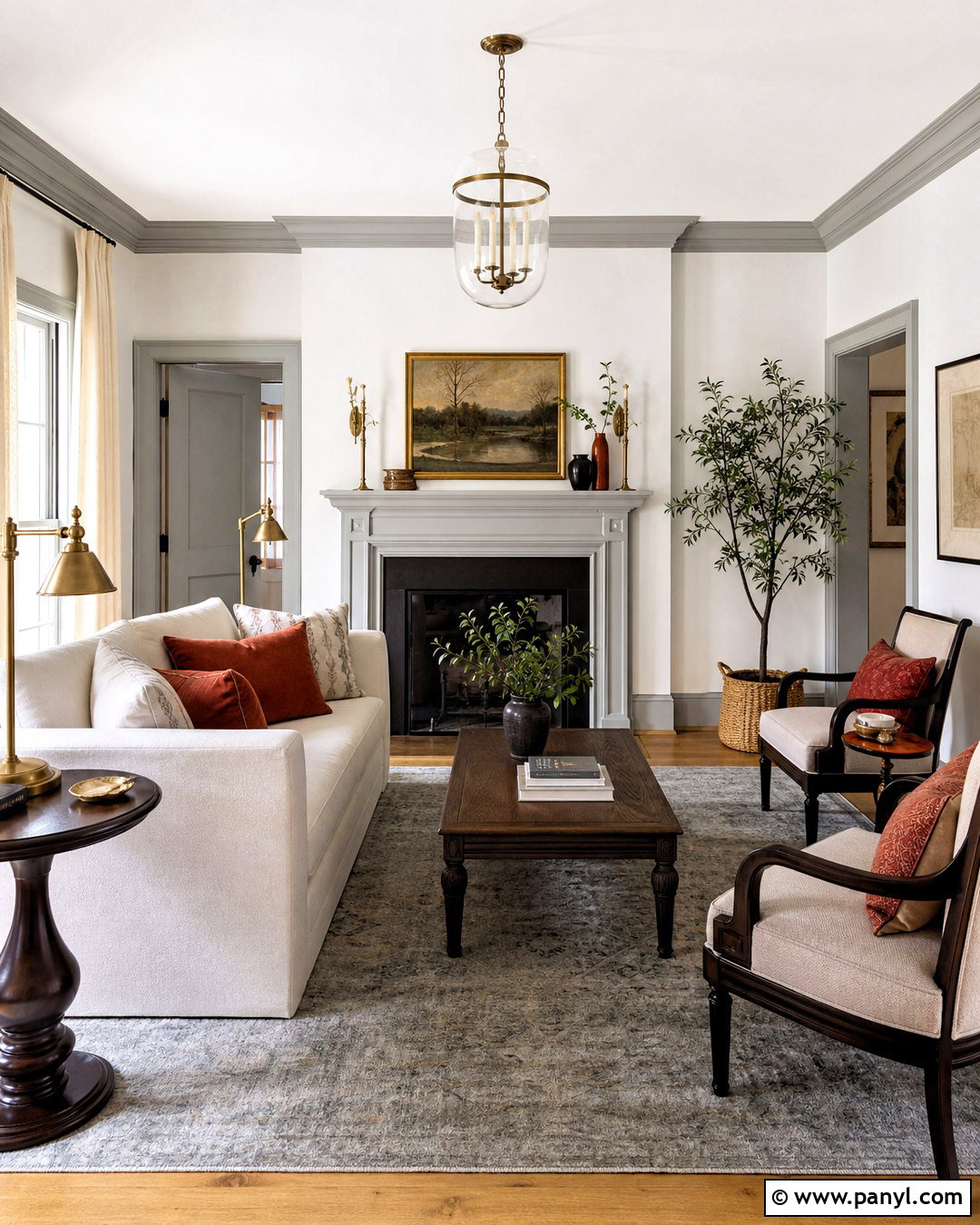 White Walls With Gray Trim - 20 white grey paint ideas