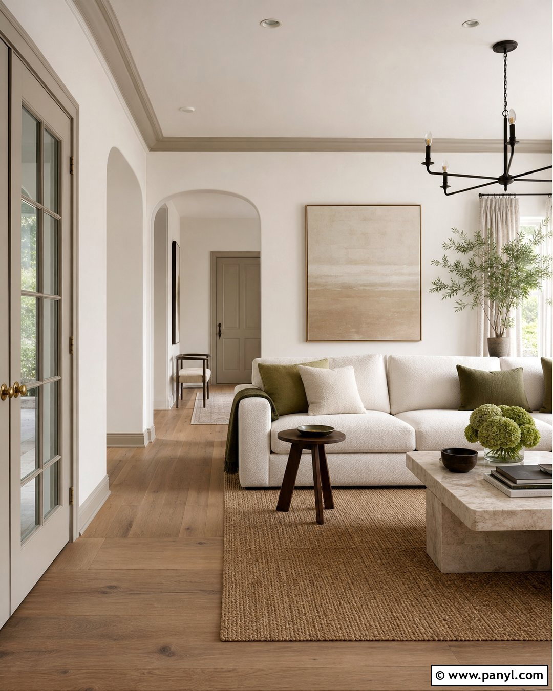 White Walls With Greige Trim - 30 White Walls And Trim Ideas