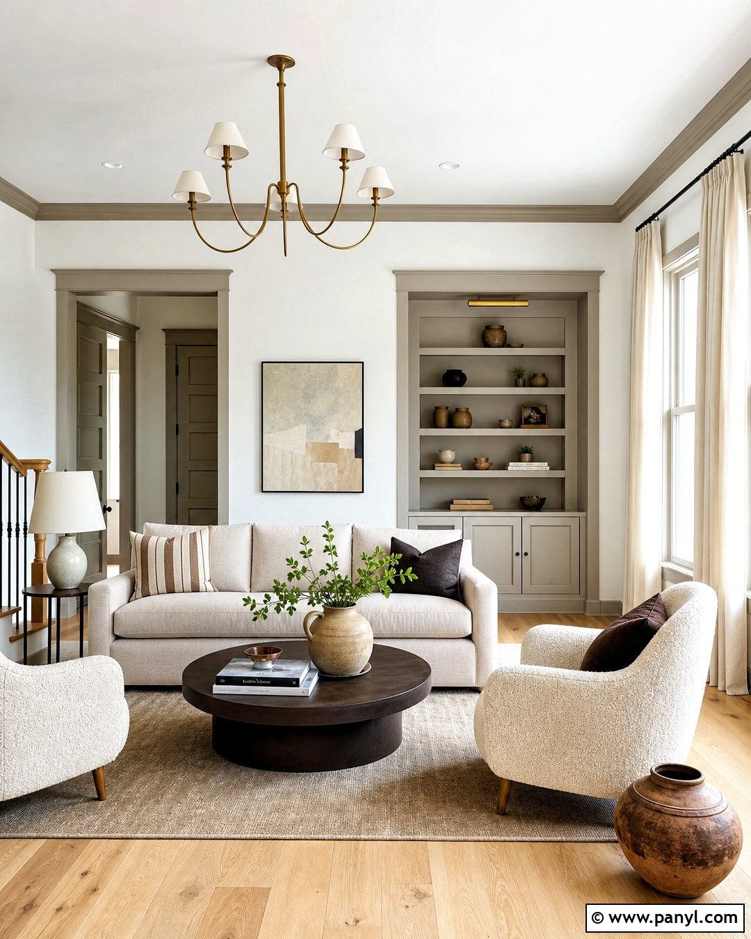 White Walls With Greige Trim - 20 white wall and trim color combinations