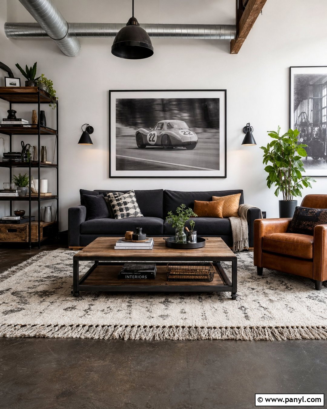 White Walls With Industrial Decor - 50 white walls