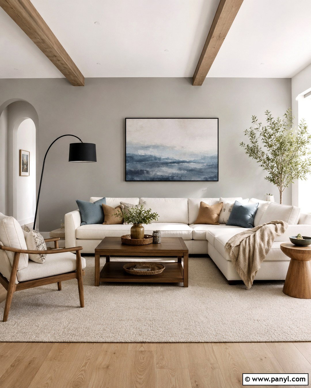 White Walls With Light Grey Accent Wall - 20 Light Grey And White Walls