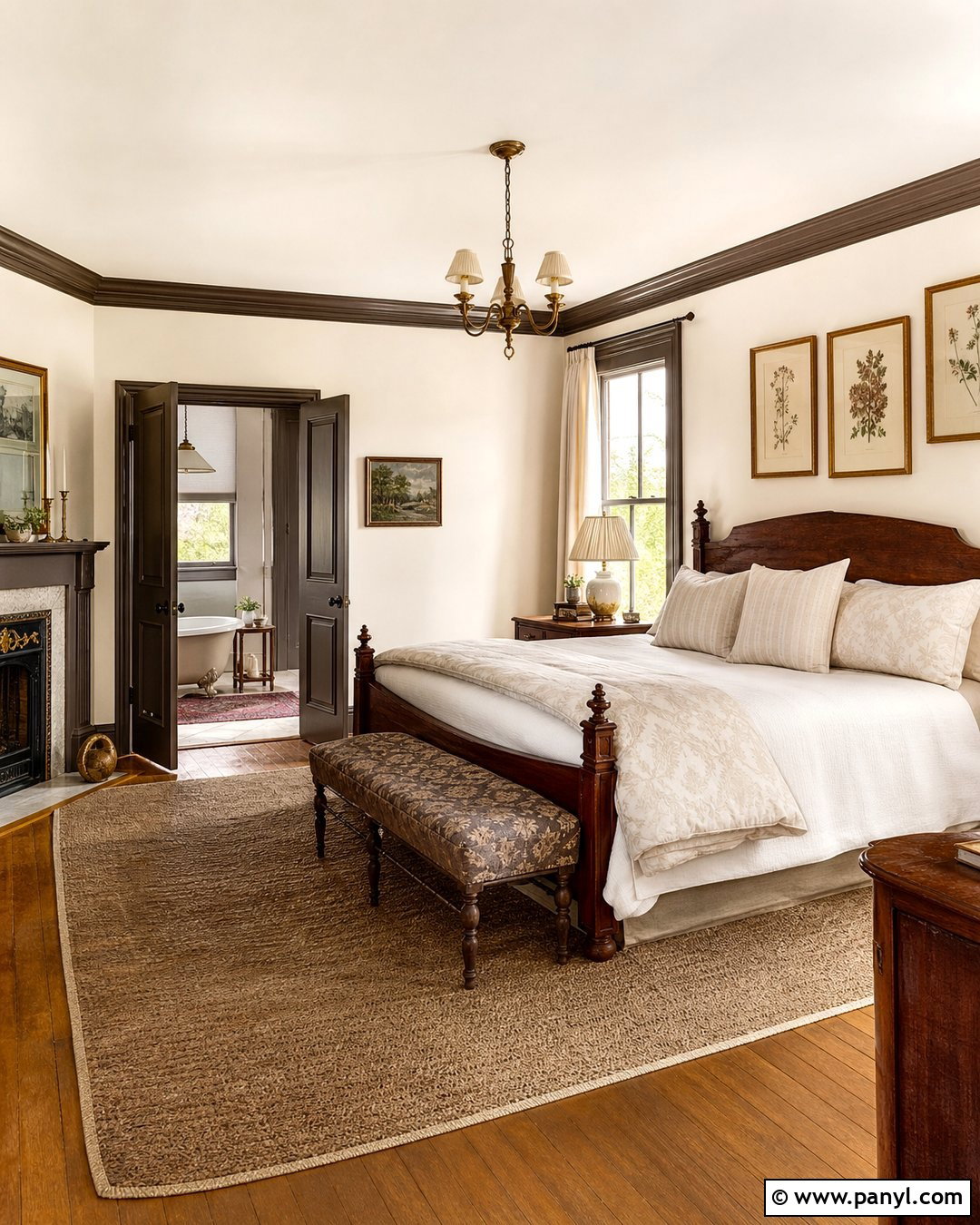 White Walls With Mushroom Trim - 30 white walls darker trim ideas