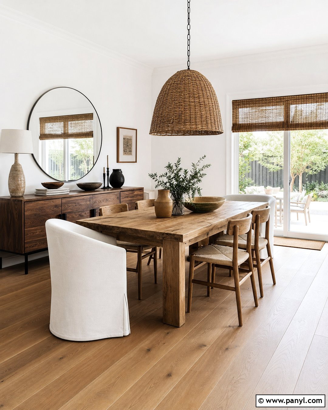White Walls With Natural Wood - 25 White Wall Paint Ideas