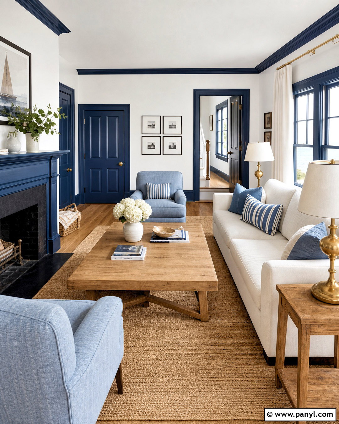 20 White Walls Contrasting Trim Ideas for Dramatic Style