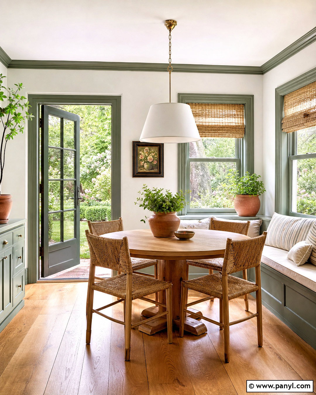White Walls With Sage Green Trim - 20 white walls contrasting trim ideas