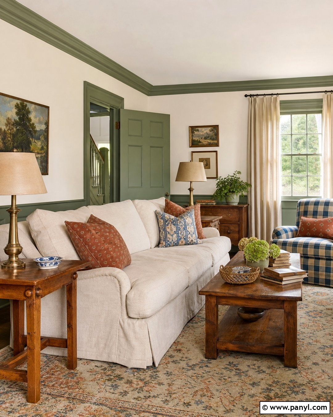 White Walls With Sage Green Trim - 25 Painted Baseboards And Trim Wall Colors