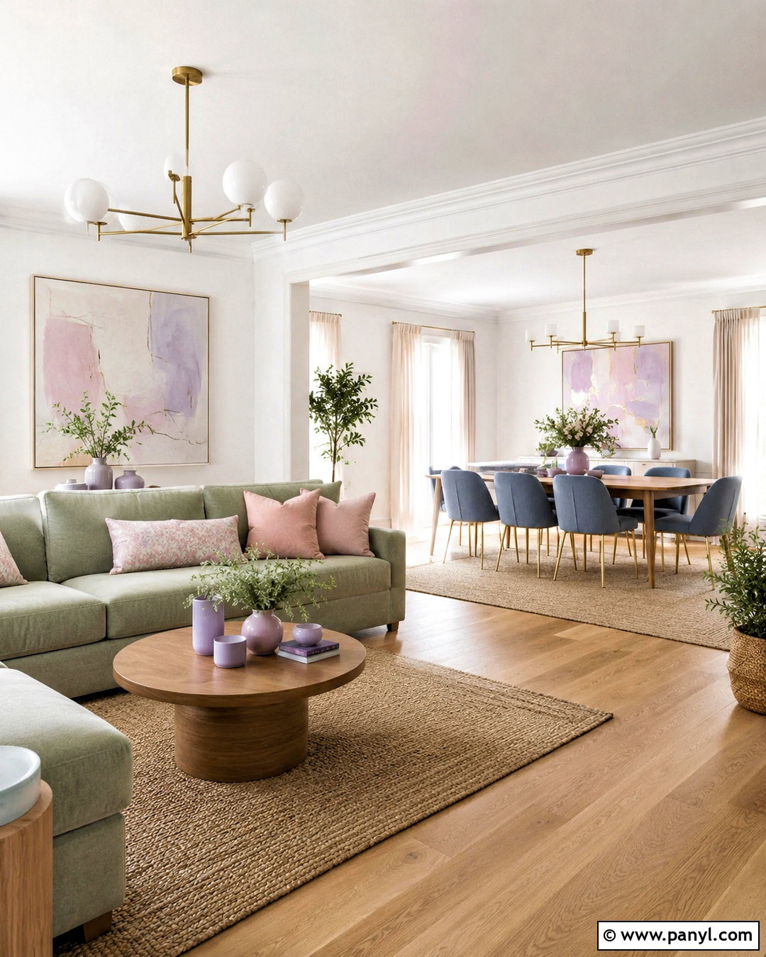 White Walls With Soft Pastel Decor - 20 White Walls Throughout House Ideas