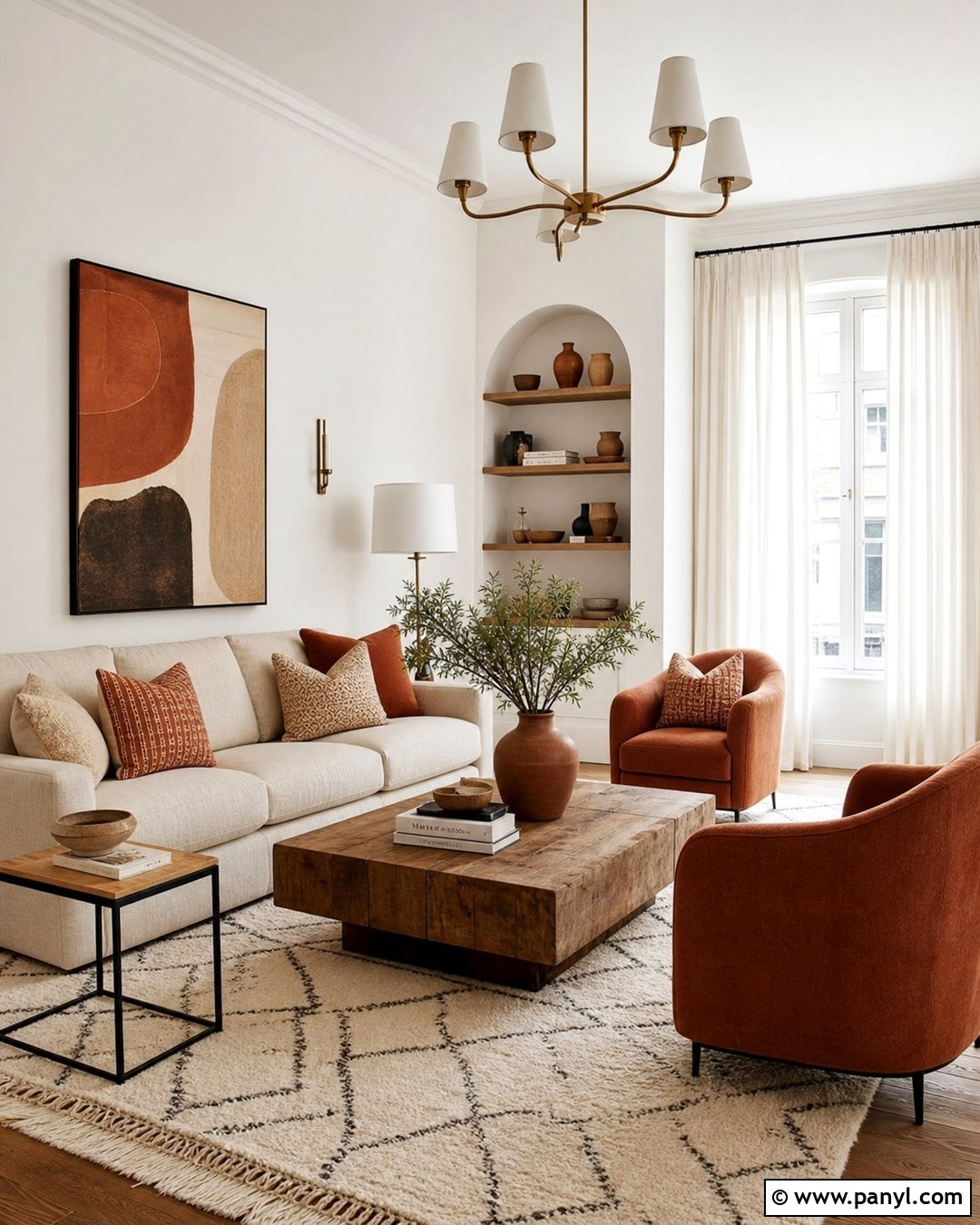 White Walls With Terracotta Decor - 25 White Wall Paint Ideas