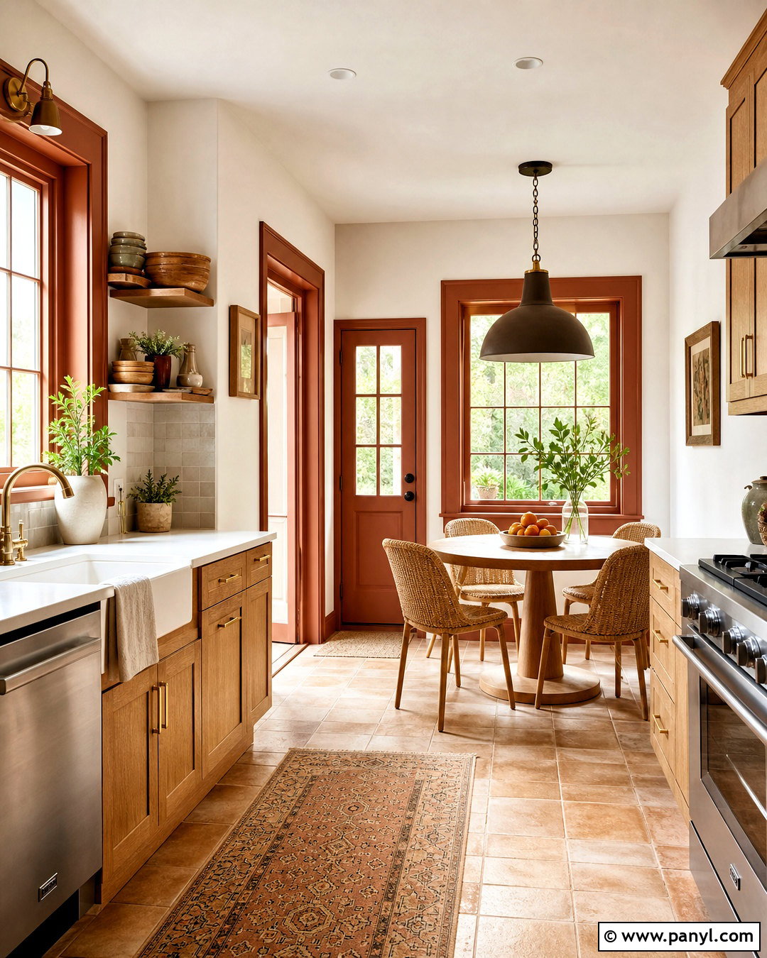 White Walls With Terracotta Trim - 20 white walls contrasting trim ideas