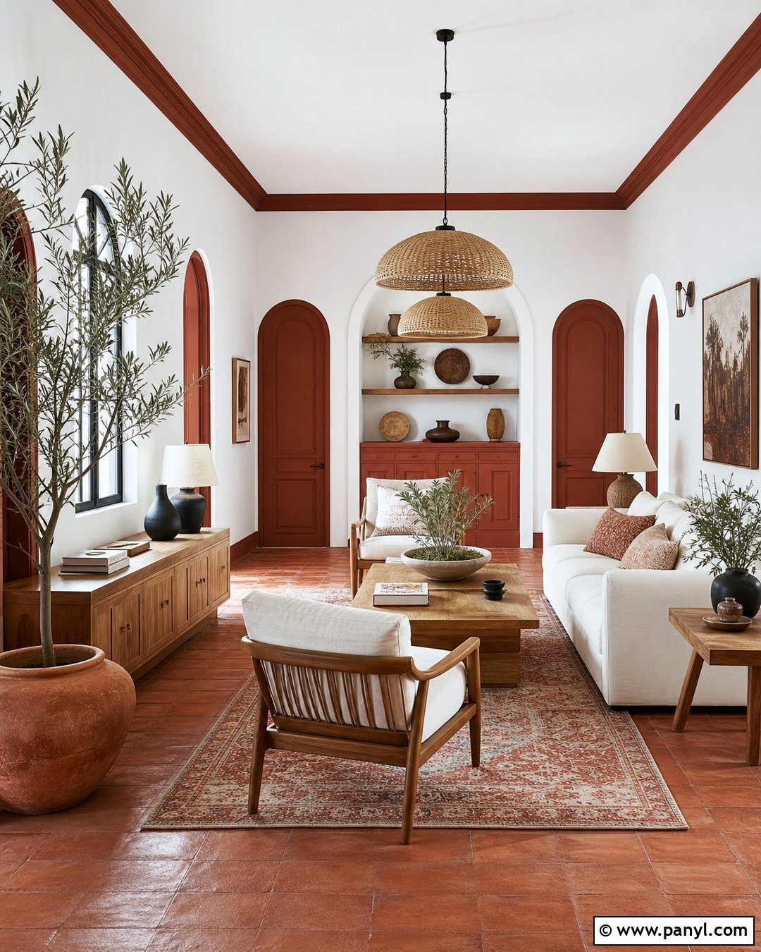 White Walls With Terracotta Trim - 30 White Walls And Trim Ideas