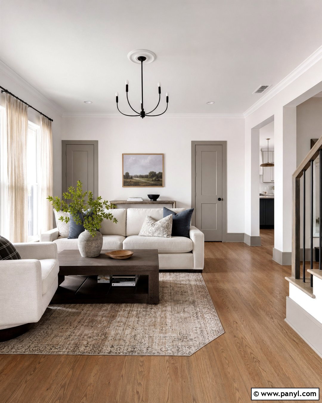White Walls With Two Tone Trim - 30 White Walls And Trim Ideas