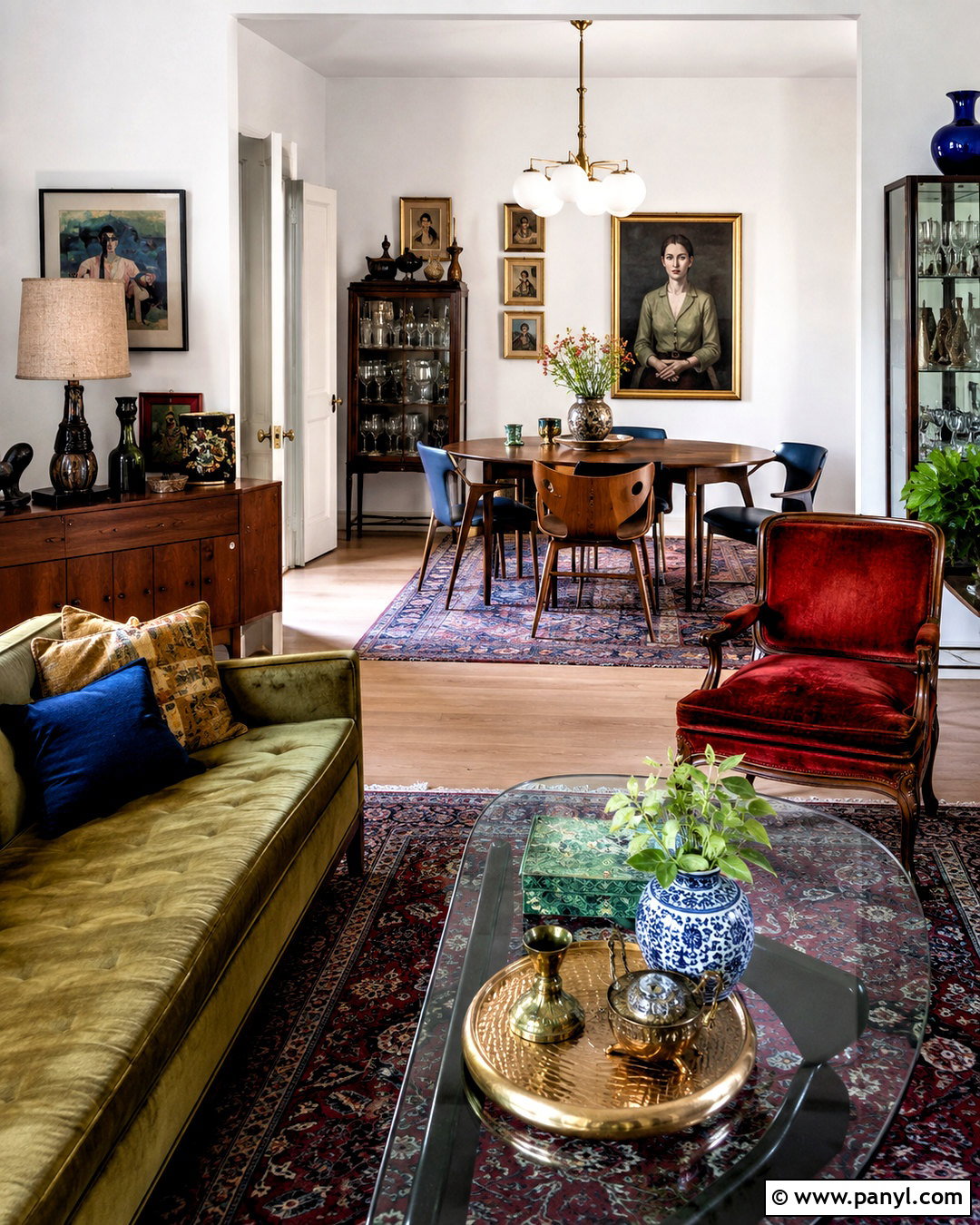 White Walls With Vintage Eclectic Decor - 20 White Walls Throughout House Ideas