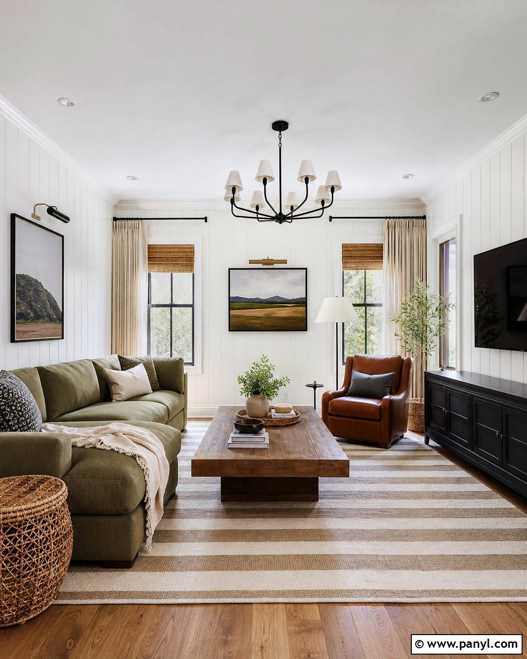 White Walls With Wall Paneling - 50 white walls