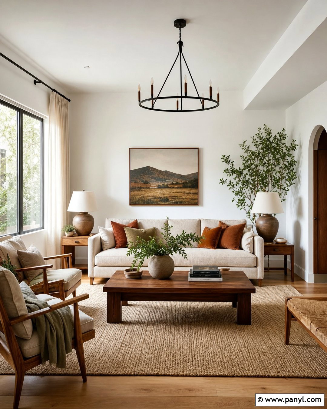 White Walls With Warm Wood Furniture - 30 White Walls Interior Ideas