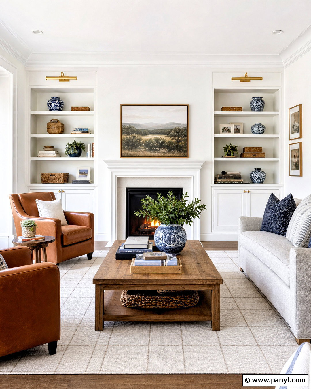 White Walls With White Built-Ins - 20 white wall with white trim ideas