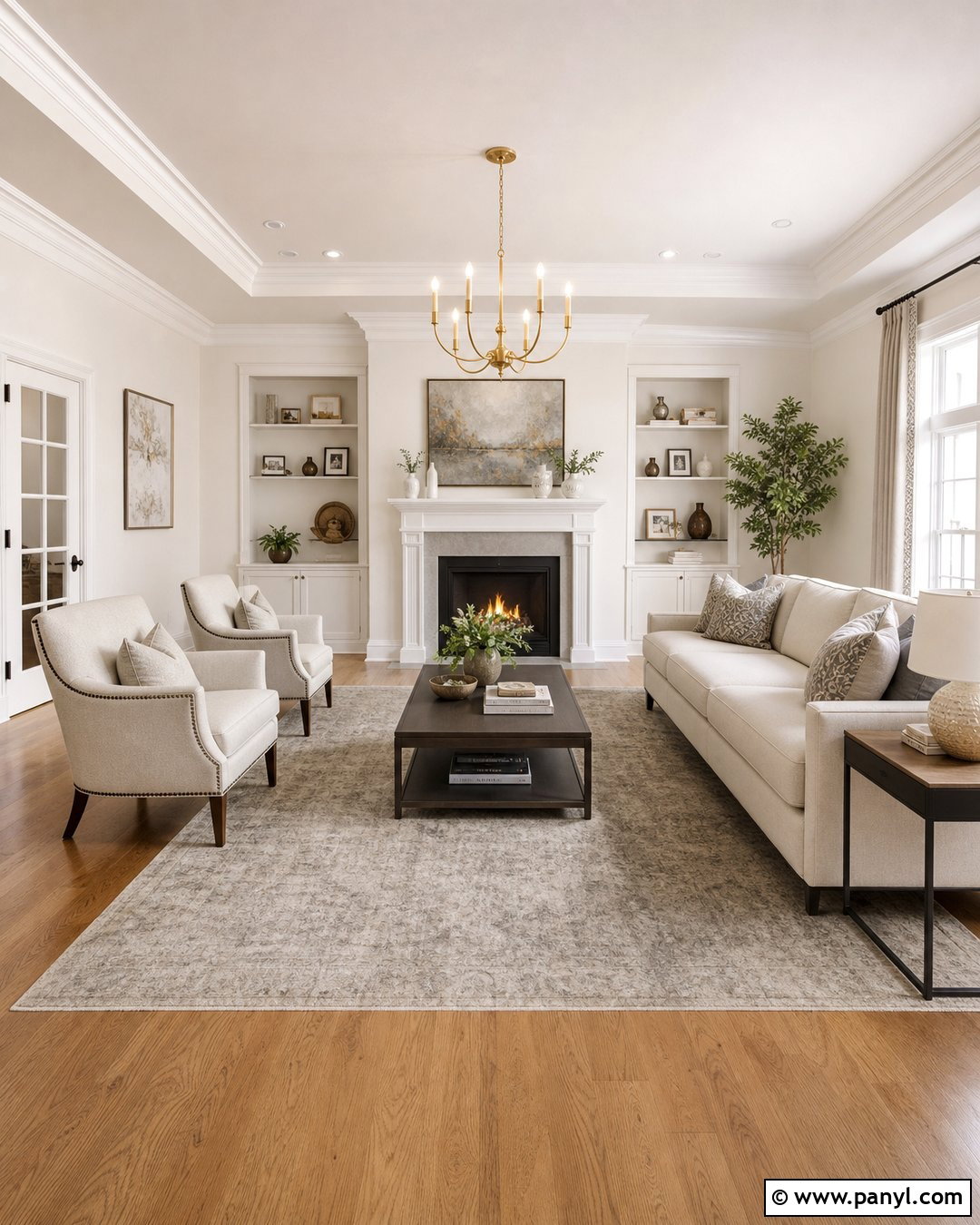 White Walls With White Crown Molding - 30 White Walls And Trim Ideas