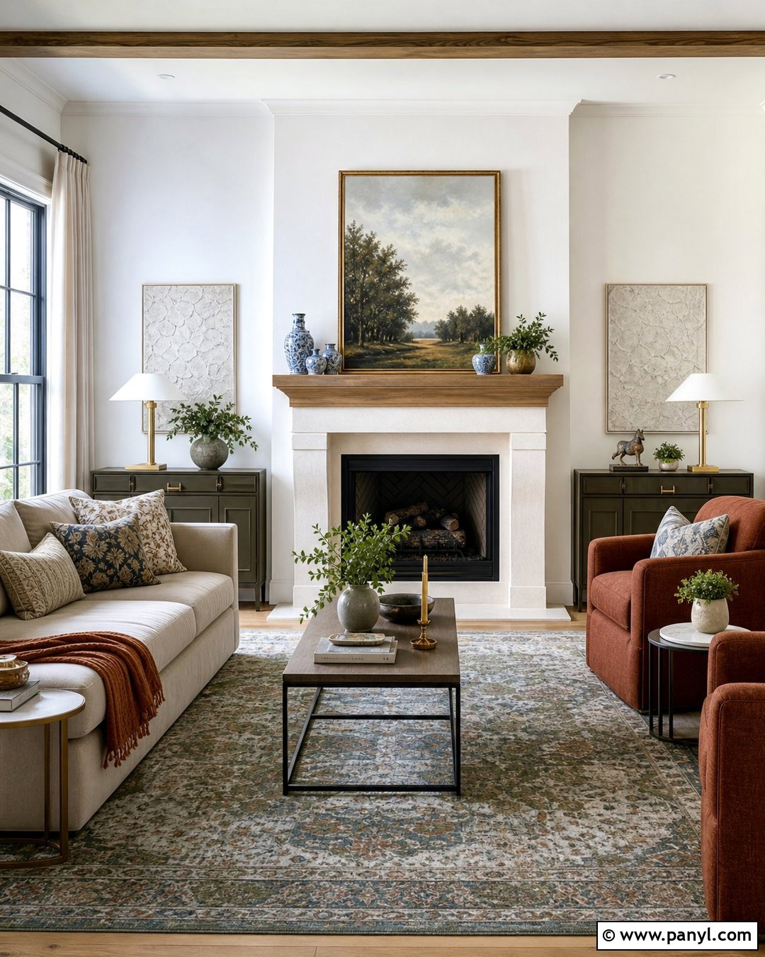 White Walls With a Fireplace - 50 white walls