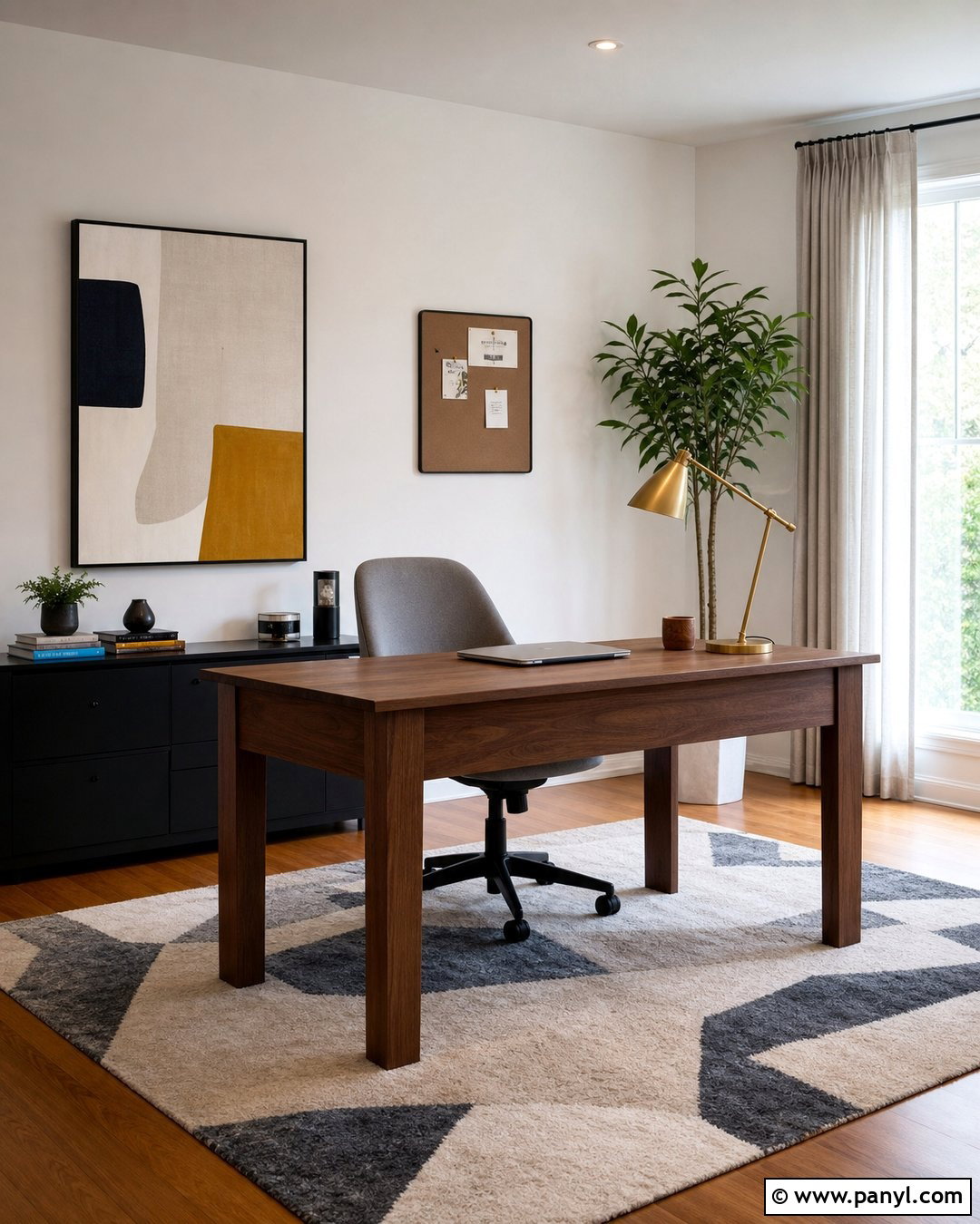 White Walls With a Home Office - 50 white walls