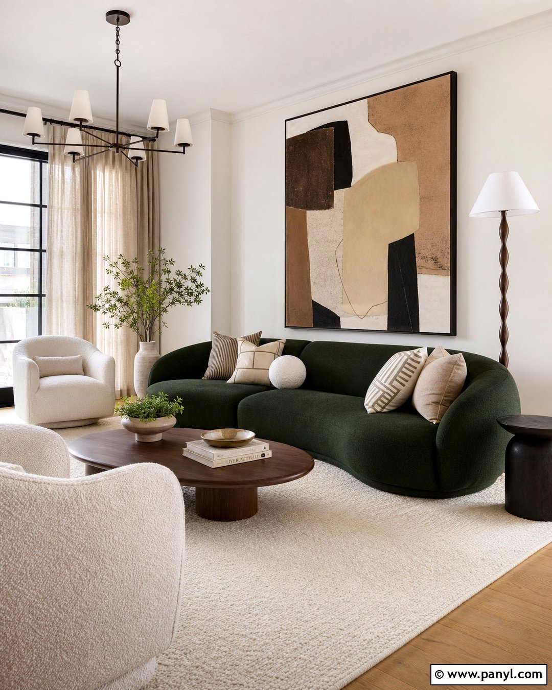 White Walls With a Statement Sofa - 50 white walls