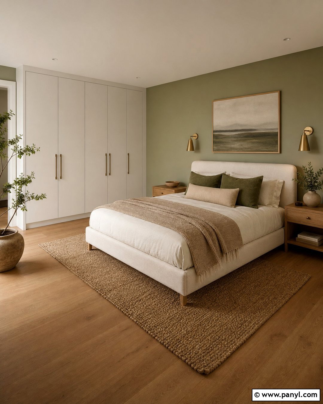 White Wardrobe With Sage Green Walls - 25 Wardrobe And Wall Color Combination Ideas
