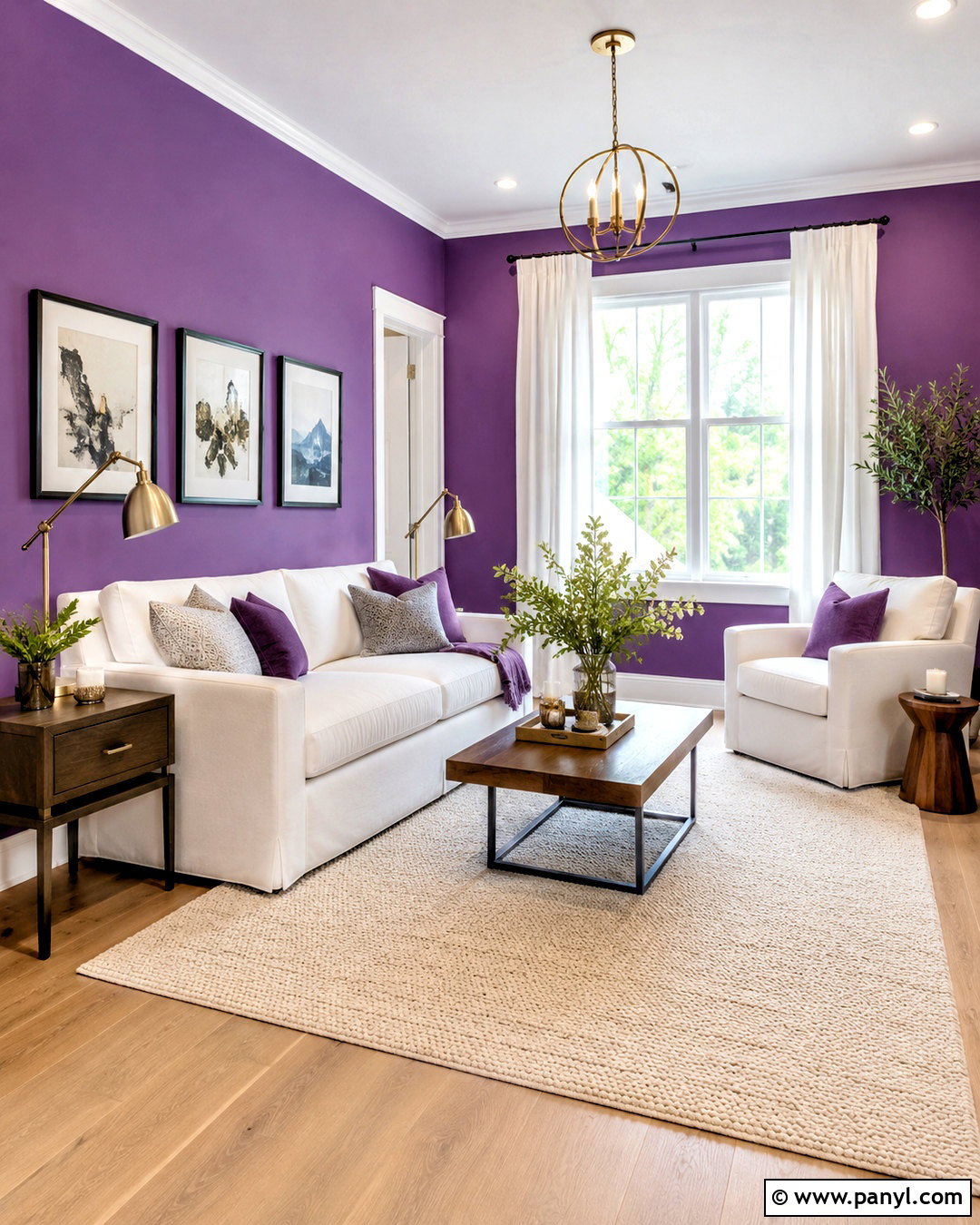 White With Purple Walls - 20 colors that go with purple walls