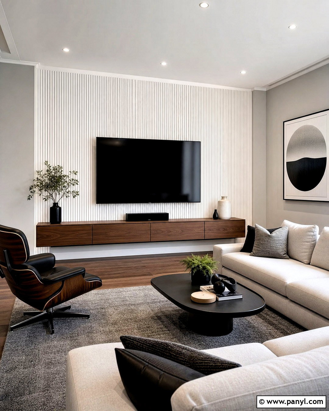 White Wood Slat Accent Wall - 20 white accent wall ideas