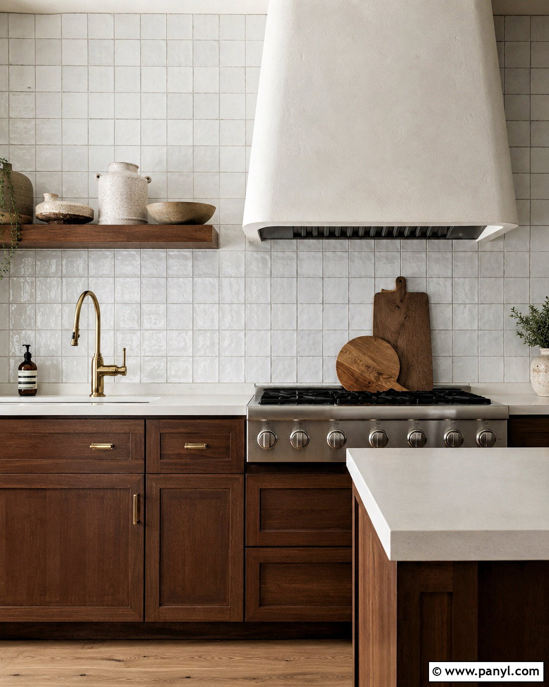White Zellige Tile With Warm Gray Grout - 20 Warm Gray Grout Color Ideas