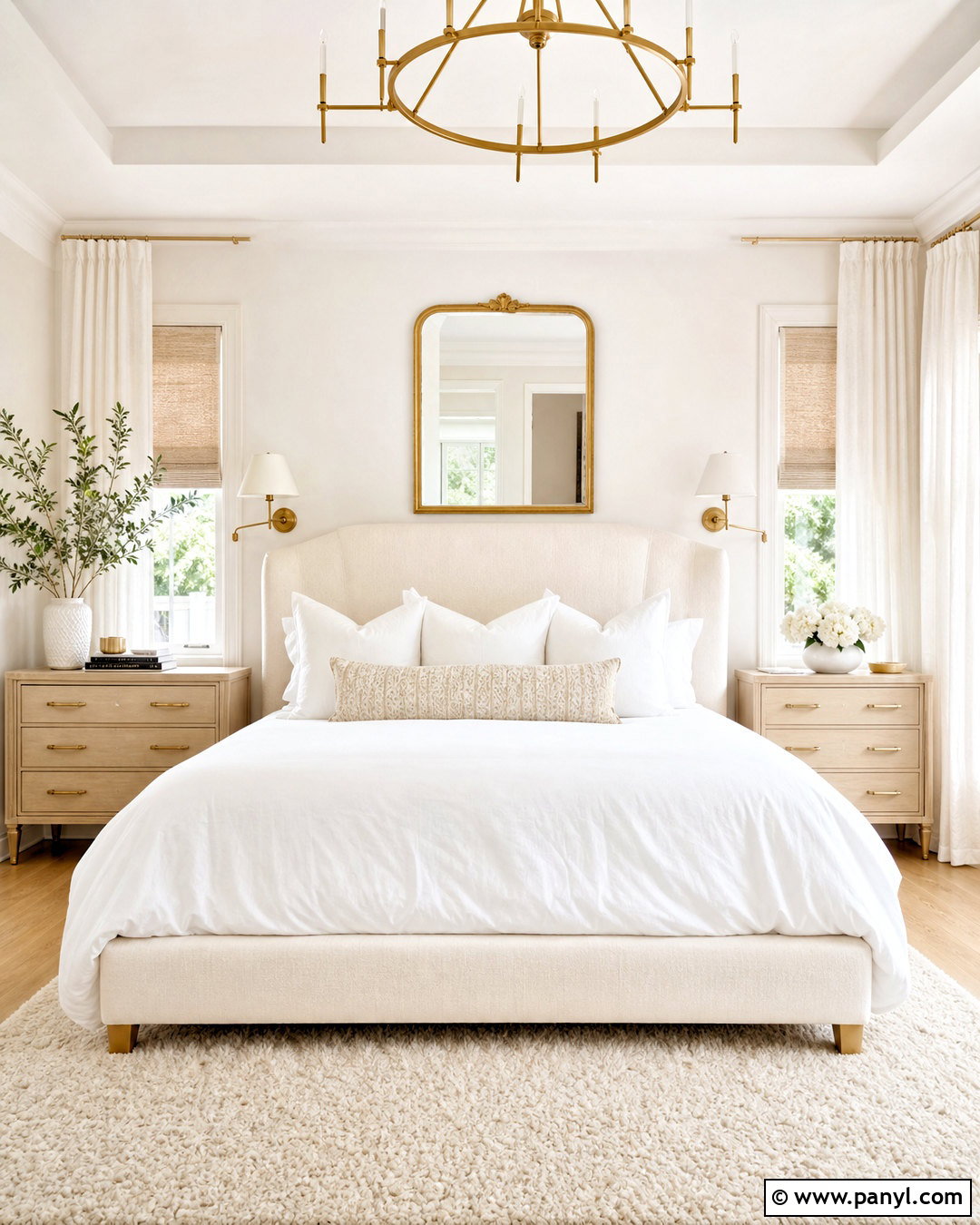 White and Gold Bedroom - 20 white and gold interior design ideas