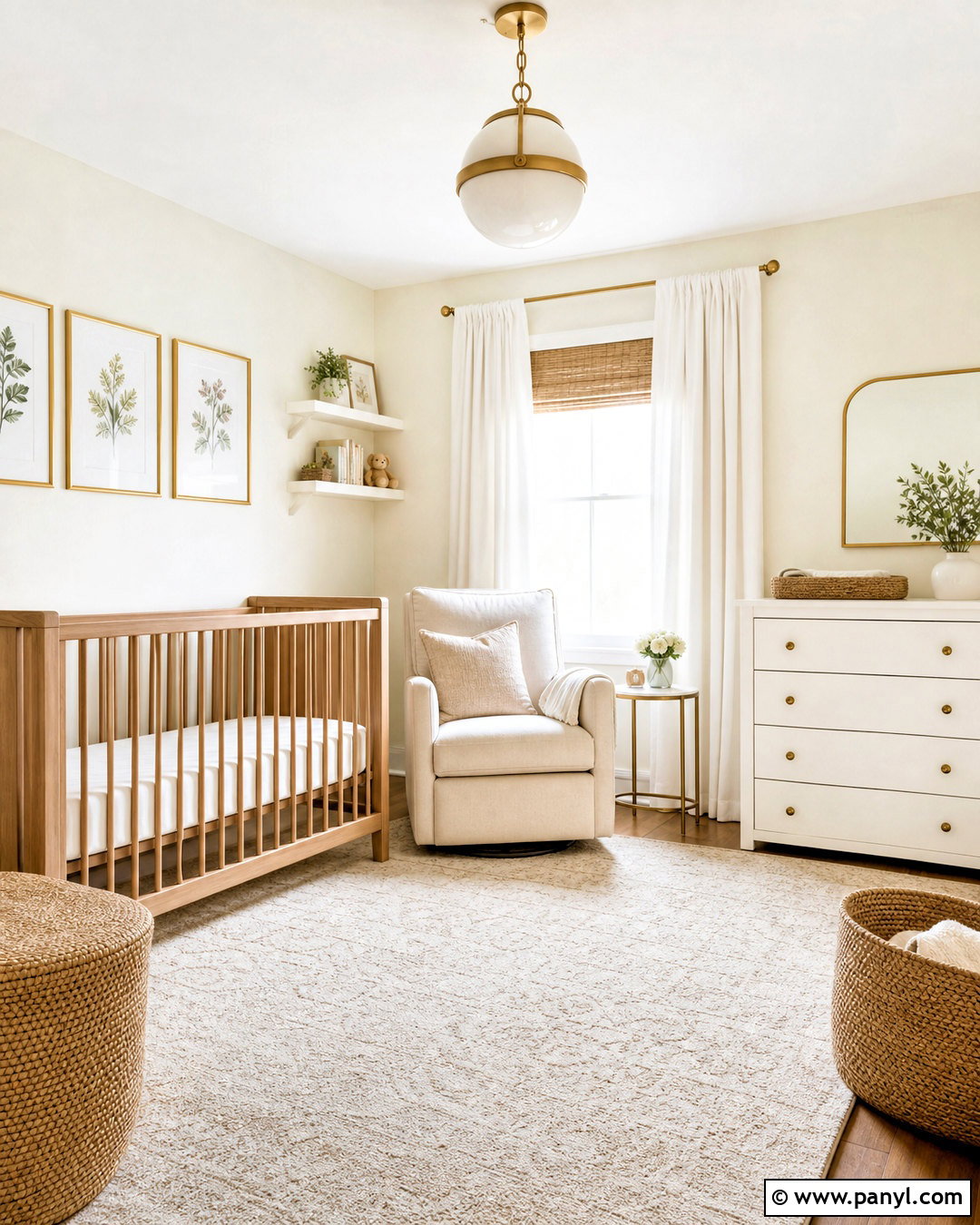 White and Gold Nursery - 20 white and gold interior design ideas