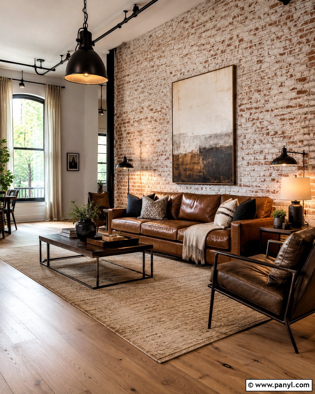 Whitewashed Brick Accent Wall - 20 modern accent wall ideas