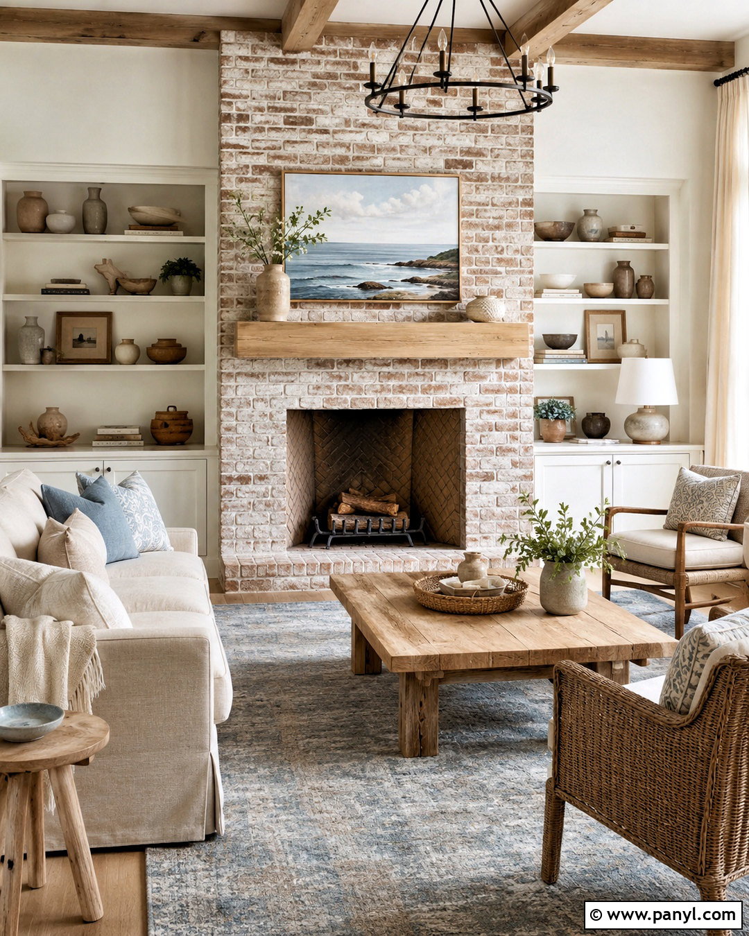 20 Brown Brick Fireplace Ideas for Warm and Rustic Homes