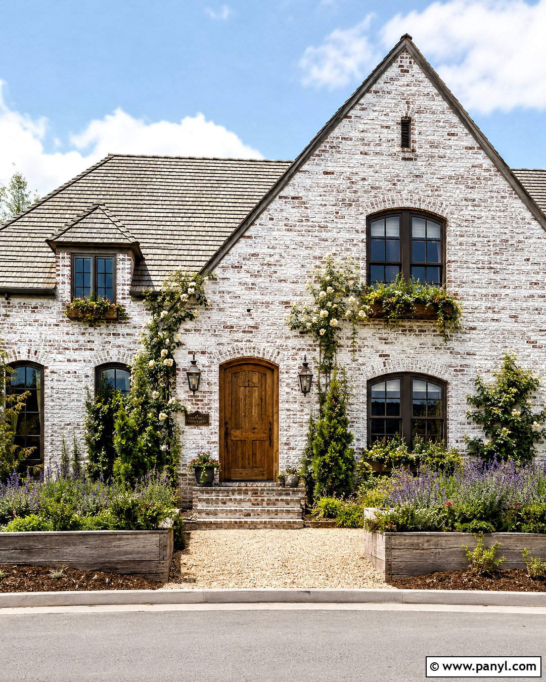 Whitewashed Painted Brick Exterior - 20 painted brick wall exterior ideas