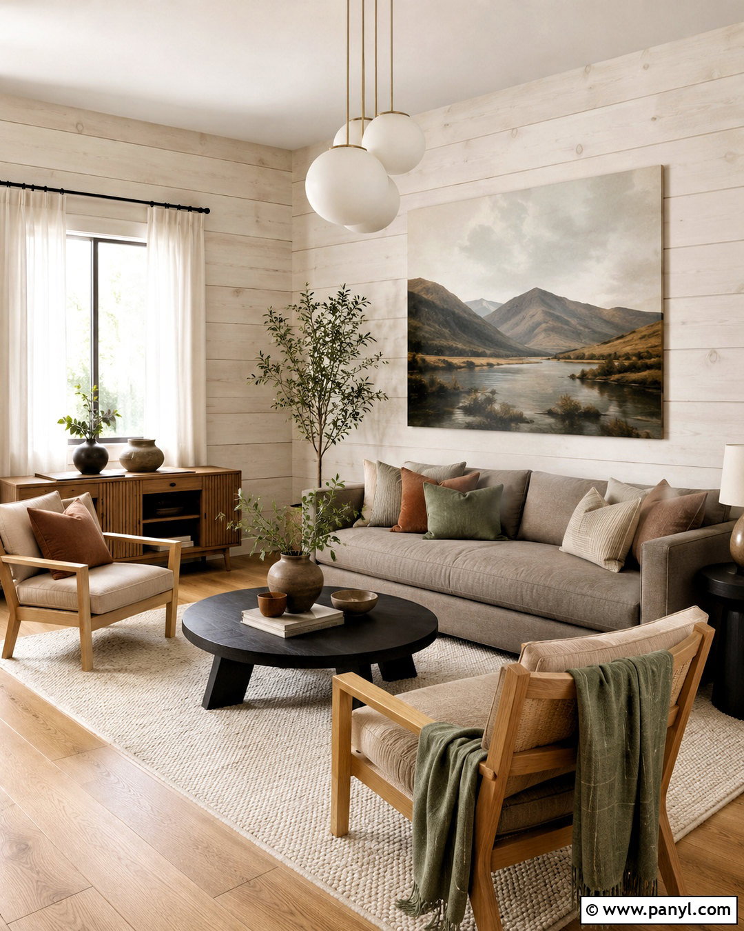 Whitewashed Pine Walls Living Room - 20 pine walls living room ideas