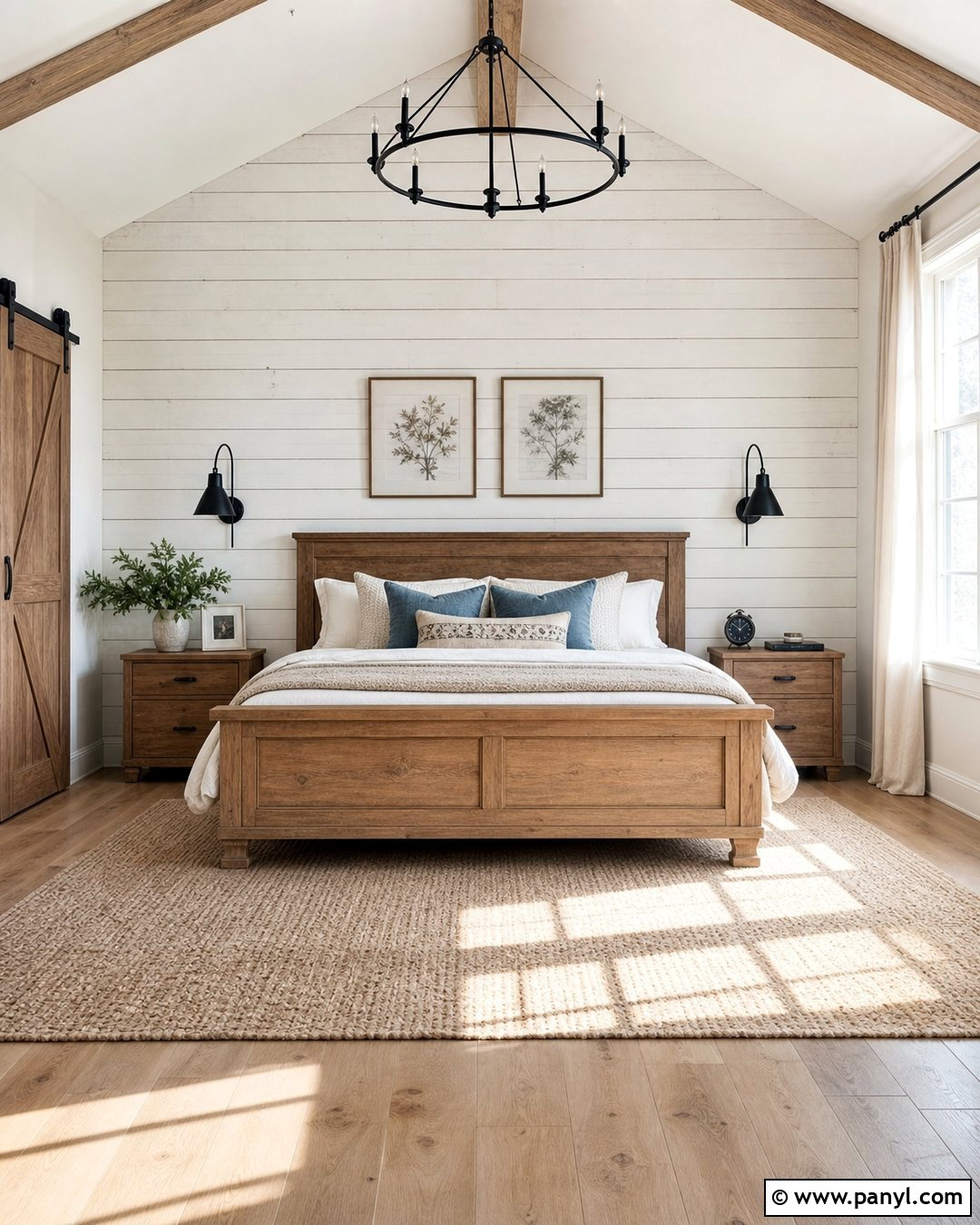 Whitewashed Shiplap Rustic Accent Wall - 30 Rustic Accent Wall Ideas