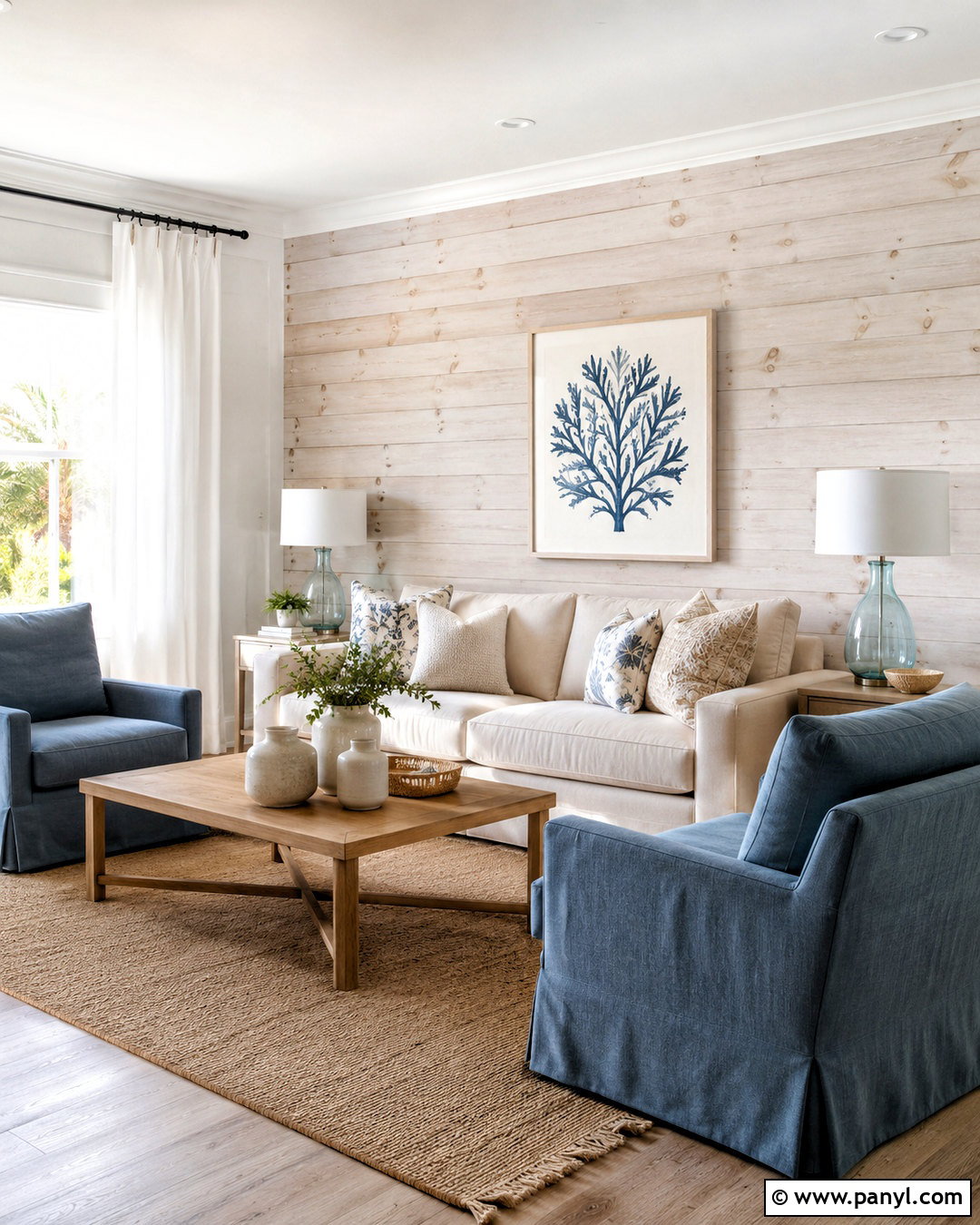 Whitewashed Wood Accent Wall - 20 natural wood accent wall ideas