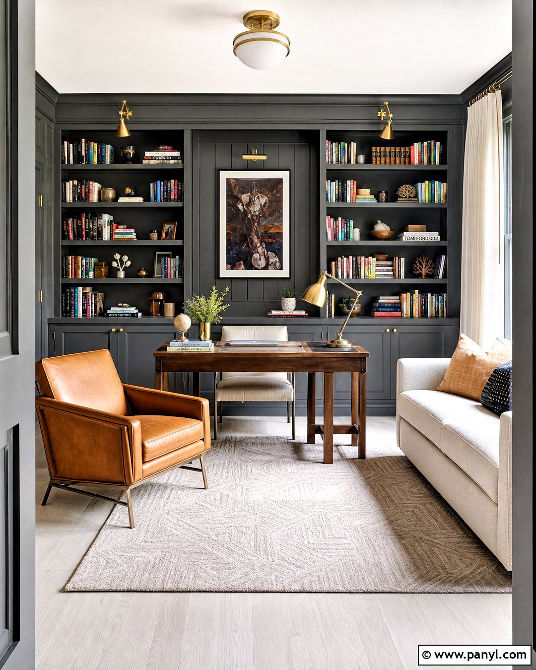 Whitewashed Wood Floor And Charcoal Walls - 20 floor and wall color combinations