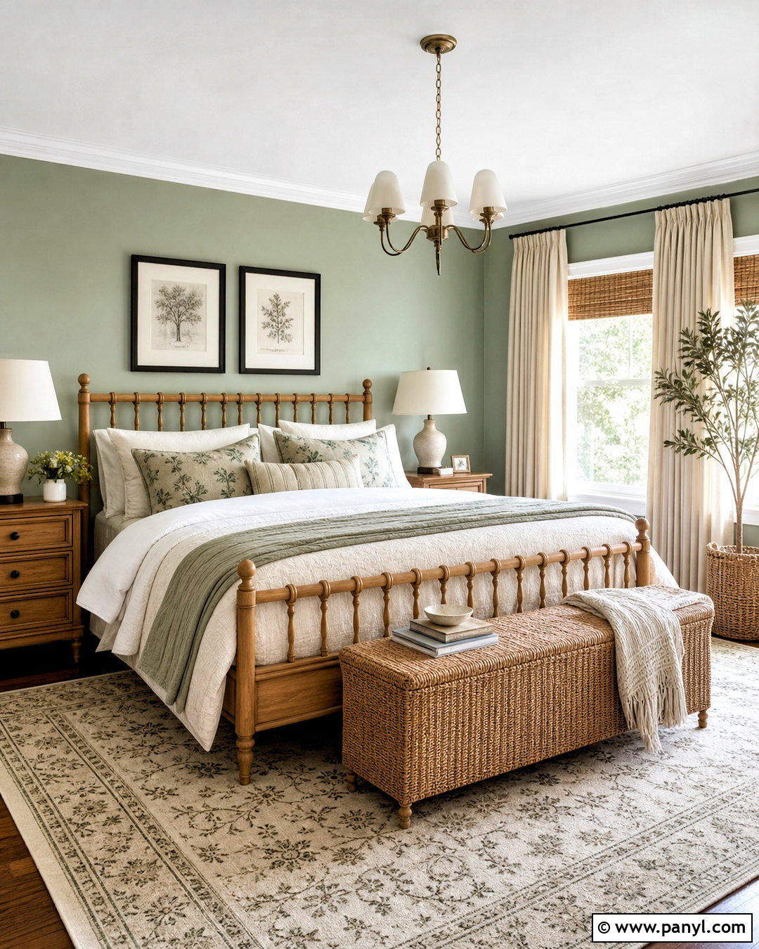 Willow Tree Bedroom With Natural Wood Furniture - 20 willow tree sherwin williams ideas