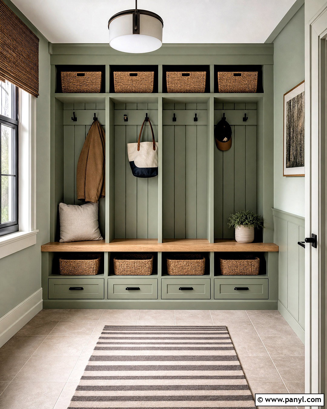 Willow Tree Mudroom With Oak Bench - 20 willow tree sherwin williams ideas